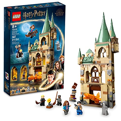 LEGO Harry Potter Hogwarts: la Stanza delle Necessità, Castello Giocattolo con Serpente di Fuoco Trasformabile, Set