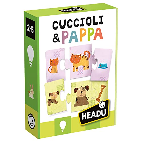 Headu Cuccioli & Pappa Un Gioco Di Logica Per I Più Piccoli It20058 Gioco Educativo Per Bambini 2-4 Anni Made In Italy