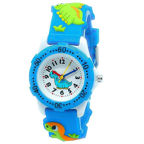 Fivtsme Orologio Bambini, Dinosauro Orologio da Polso per Bambini, Orologio Simpatico Cartone Animato 3D, Orologio per