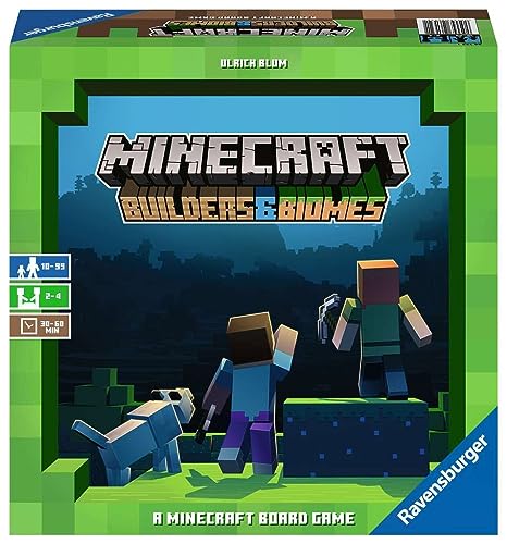 Ravensburger - Minecraft Builders & Biomes, Gioco da Tavolo per Tutta la Famiglia, 2-4 Giocatori, Idea Regalo per Adulti