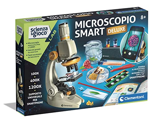 Clementoni Lab Smart Deluxe Microscopio Ottico per Bambini