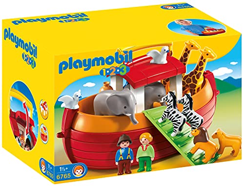 PLAYMOBIL 1.2.3 6765, Arca di Noè Portatile, dai 18 Mesi