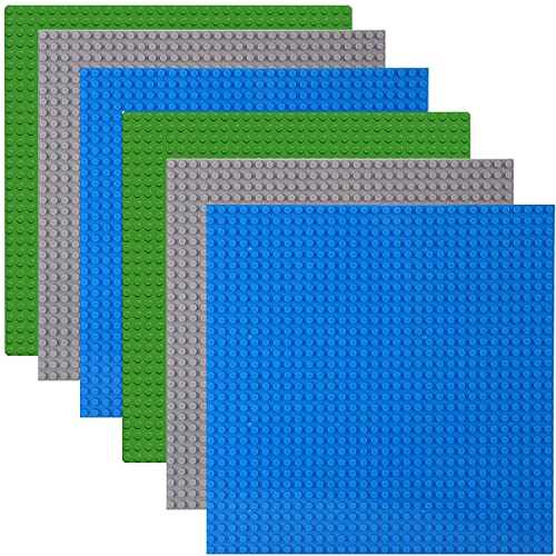 Base Piattaforma per Lego Classic,Set di 6 Base per Classic Costruzioni 25,5 x 25,5 cm Basi per Costruzioni Impilabili