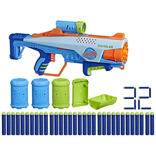 Nerf Elite Junior JR Rookie Pack, blaster facile da usare, 32 dardi Nerf Elite, 4 bersagli