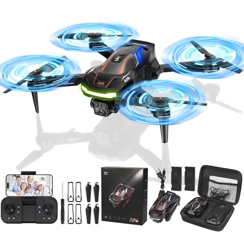 Apritsce Drone con Fotocamera Hd 6k per Bambini, Mini Drone per Bambini con Flip 3d, Droni Per Bambini Pieghevoli con