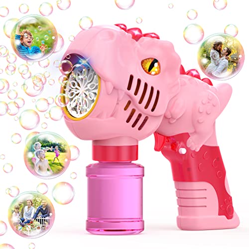 Panamalar Pistola per Bolle di Sapone per Bambini, Macchina Automatica per Bolle Dinosauri 10000+ Bolle/Min, Giocattolo