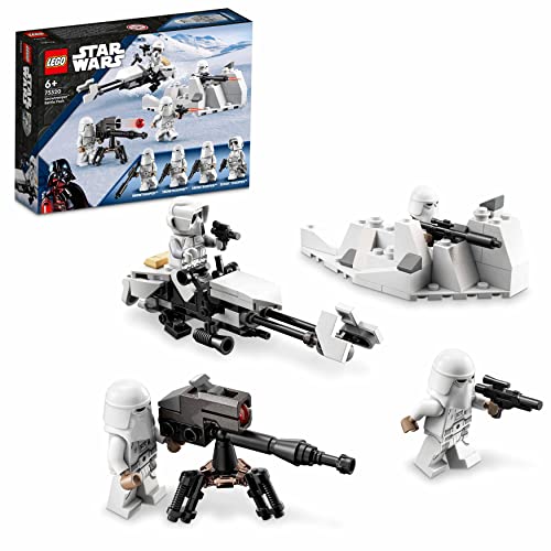 LEGO Star Wars Battle Pack Soldati Artici, Giocattolo da Costruire con 4 Minifigure, Cannone Blaster E-Web e Speeder