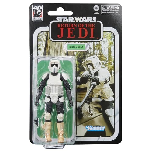 Hasbro Star Wars The Black Series, Biker Scout, Action Figure collezionabili per Adulti da 15 cm per Il 40°