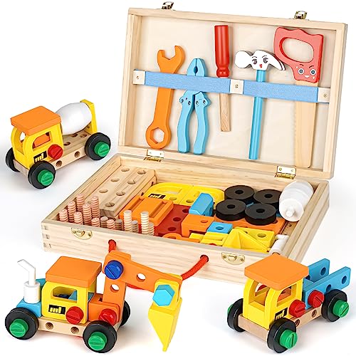 Vanplay Gioco Bambino 3 Anni Cassetta Attrezzi Bambini Giochi in Legno Attrezzi Giocattolo Giochi Educativi Giocattoli