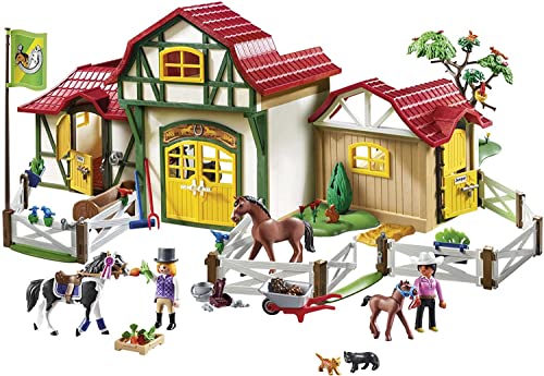 PLAYMOBIL Country 6926, Grande Maneggio con Tinker, Trakehner e Puledro, dai 5 Anni