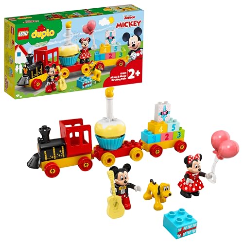 LEGO DUPLO Disney Il Treno del Compleanno di Topolino e Minnie, Giocattolo con Personaggi, Giochi Educativi per Bambini