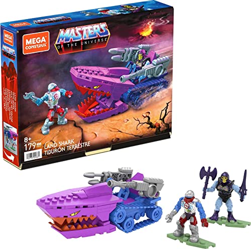 Mega Construx - Masters of The Universe Land Shark, Playset con 179 Blocchi da Costruzione per Veicolo d'Attacco e