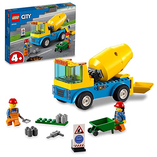 LEGO City Great Vehicles Autobetoniera, Camion Giocattolo per Bambini e Bambine da 4 Anni in su, Giochi con Veicoli da