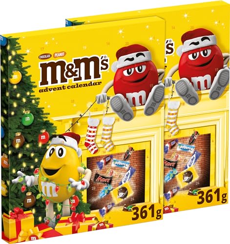 M&M’s & Friends M&M's 2 Confezioni di Calendario Dell' Avvento Assortimento Misto, - 722 gr