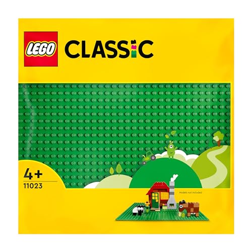 LEGO Classic Base Verde, Tavola per Costruzioni Quadrata con 32x32 Bottoncini, Piattaforma Classica per Mattoncini per