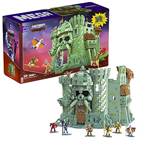 MEGA Masters of The Universe - Castello di Grayskull, imponente Fortezza da Costruzione con più di 3500 Pezzi,