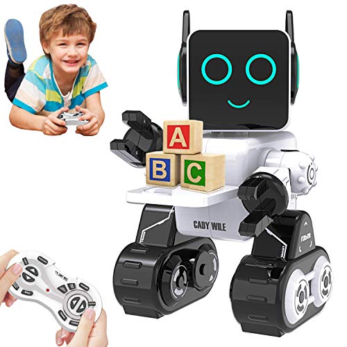 Robot di Controllo Remoto RC per Bambini, Giocattolo di Robotica di Controllo del Suono Touch Ricaricabile, Kit di Robot