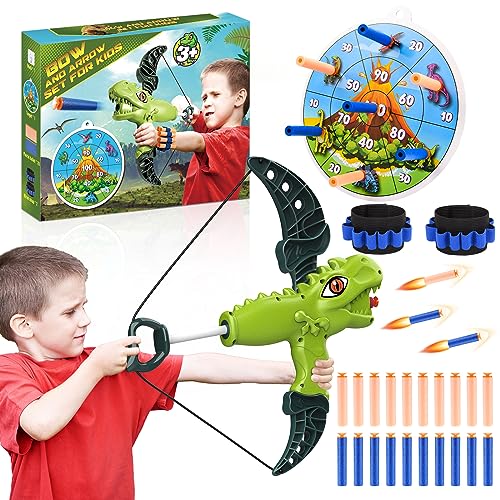 Adeokay Giochi Bambini 3 4 5 6 7 8 Anni, Arco e Frecce per Bambini Giocattoli Bambino 3 4 5 6 7 8 Anni Regalo Bambino 3