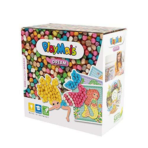 PlayMais MOSAIC DREAM MERMAID kit per costruzioni da 3 anni in su I Circa 2300 pezzi e 6 modelli di mosaico con sirene I