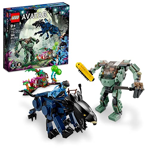 LEGO Avatar Neytiri & Thanator vs. AMP Suit Quaritch 75571 - Giocattolo d'azione costruibile con figura di animale e