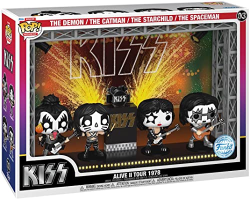 Funko Kiss pack 4 figurine POP! Moments DLX Vinile Alive II 1978 Tour 9 cm