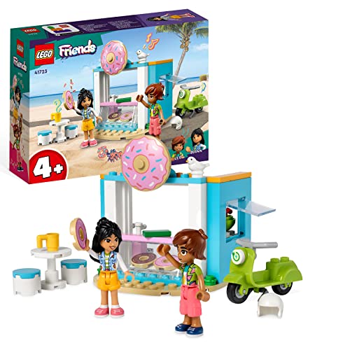 LEGO Friends Negozio di Ciambelle, Giochi per Bambine e Bambini dai 4 Anni in su con Mini Bamboline Liann e Leo e