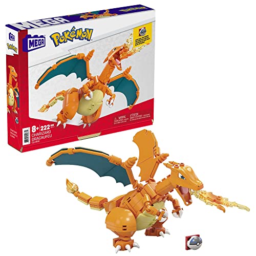 Mega Pokémon - Charizard Set da Costruzione, di 10cm, Giocattolo per Bambini 6+ Anni, GWY77