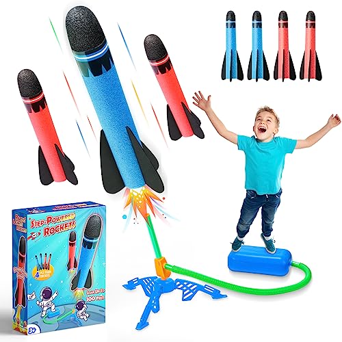 HappyGoLucky Giochi Bambini 3 4 5-8 Anni, Razzo Spaziale Giocattolo Regalo Bimba 4 5 6 7 8 Anni Giochi da Giardino per