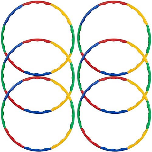 Bramble - 6 Cerchio Hula Hoop Bambini - Cerchi Ginnastica Ritmica 80cm - Regolabile e Removibile