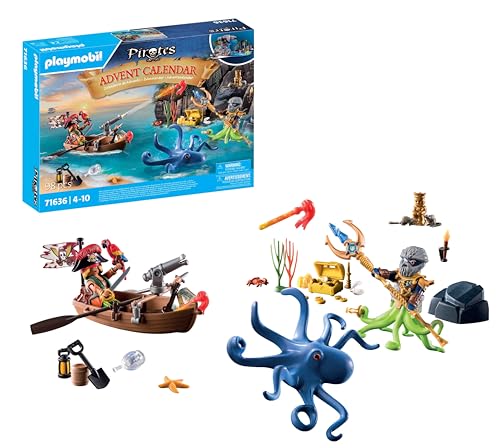 PLAYMOBIL Pirates 71636 Calendario dell'Avvento: Pirati, 24 sorprese, tra cui due