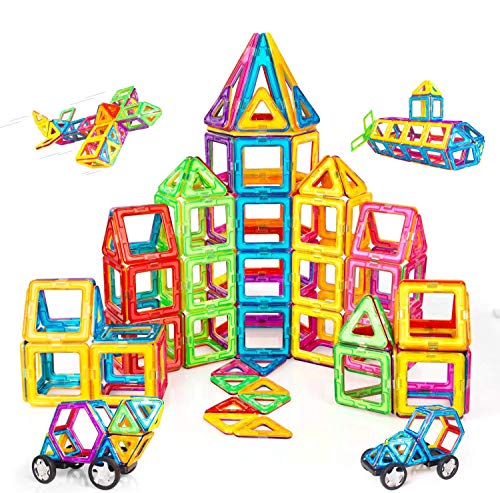 Condis Costruzioni Magnetiche Bambini 120 Pezzi, 3 - 8 anni Giocattoli con Calamite Educativi Regalo Montessori
