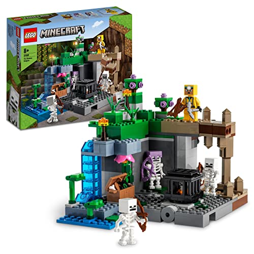 LEGO Minecraft Le Segrete dello Scheletro, Giochi per Bambini e Bambine da 8 Anni, Set Costruzioni con Mob, Personaggi e