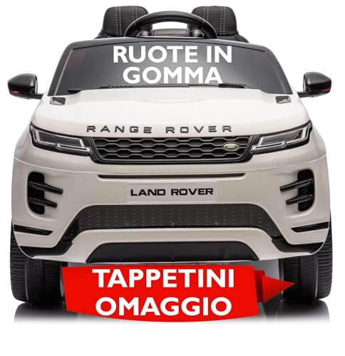 Macchina Elettrica per Bambini 12V Range Rover Evoque Auto Elettrica con Sedile in Pelle Telecomando Porte Apribili Full