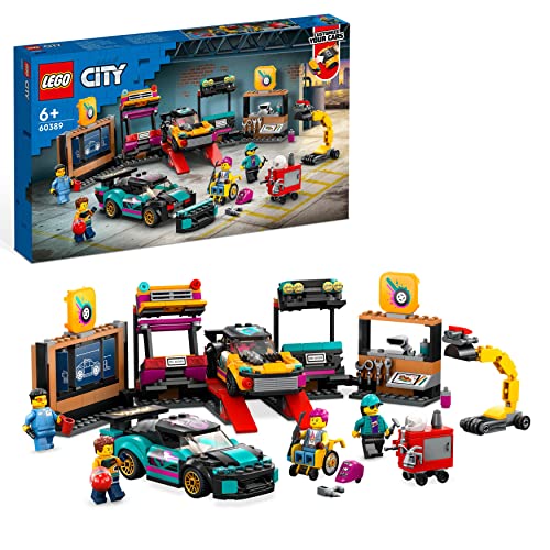 LEGO City Garage Auto Personalizzato, Set con 2 Macchine Giocattolo Personalizzabili, Idea Regalo per Bambini, Bambine,