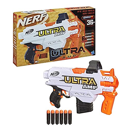 Nerf Ultra Amp - Blaster motorizzato a 6 Freccette con Clip, 6 Freccette Nerf Ultra compatibili Solo con Freccette Nerf