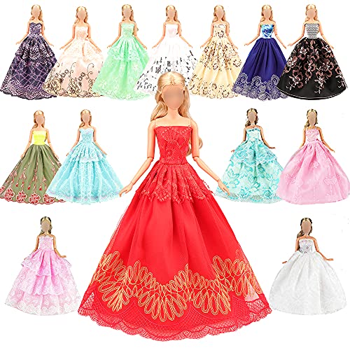 Miunana 5 Pcs Moda Premium Fatto a Mano Morbido Matrimonio Abiti Vestiti Per La Festa Per 11.5 Pollici / 28 - 30 CM