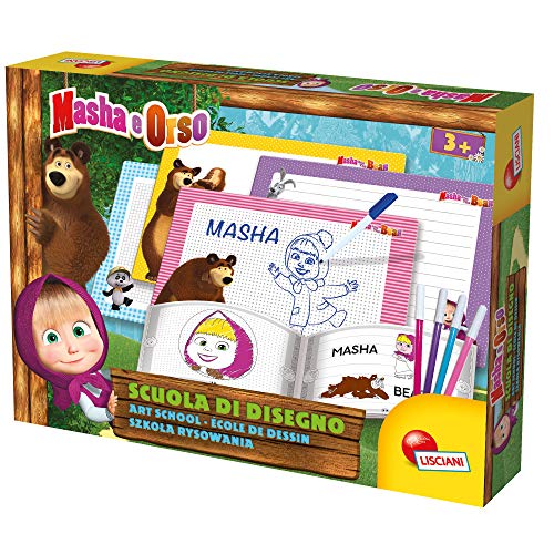 Lisciani Giochi- Masha e Orso Scuola di Disegno Gioco Creativo, Multicolore, small, 85996