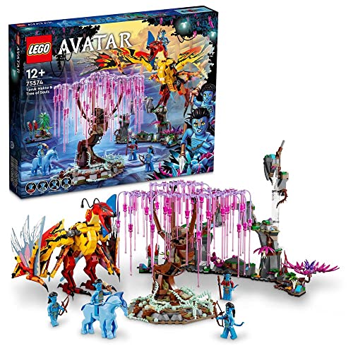 LEGO Avatar Toruk Makto e l’Albero delle Anime, Modellino da Costruire di Pandora con Elementi Fluorescenti e Figura