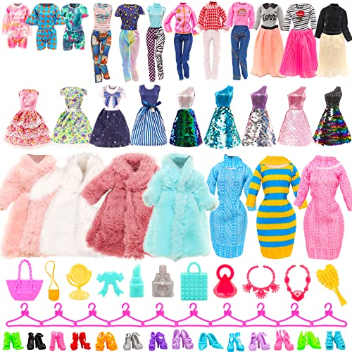 Miunana 45 Accessori Per 11.5 Pollici 30 CM Bambola Princess Principessa: 1 Maglione + 5 Abiti + 3 Vestiti Con Pailettes