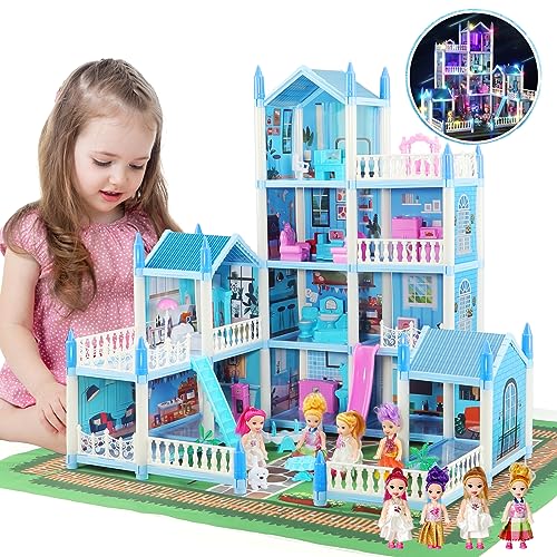 Casa dei Sogni con Bambola e Luci,Regalo Bambina 3-7 Anni Giocattoli,Casa delle Bambole Giocattoli per Ragazze…